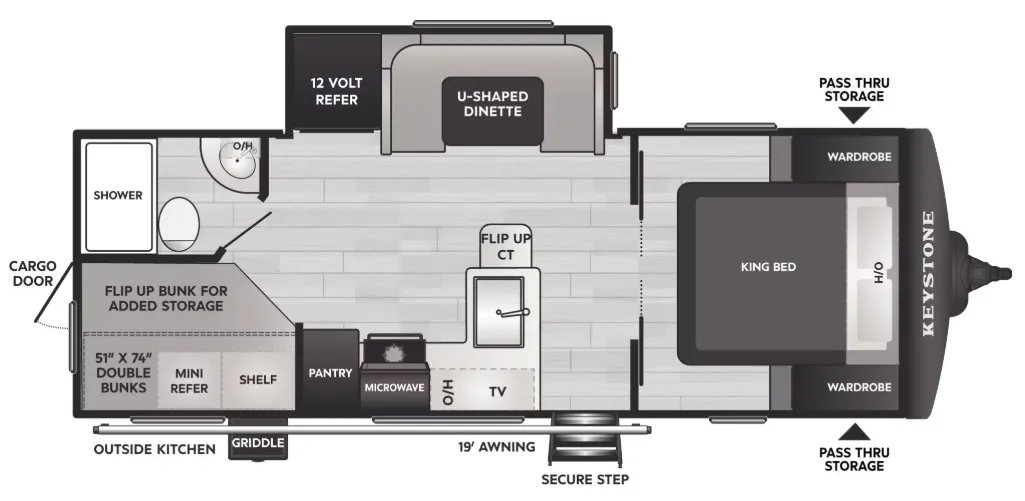 Keystone Passport SL Series 229BHWE floor plan