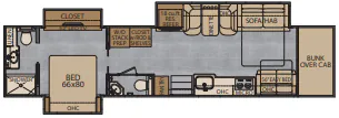 Renegade RV Classic 45CBH floor plan