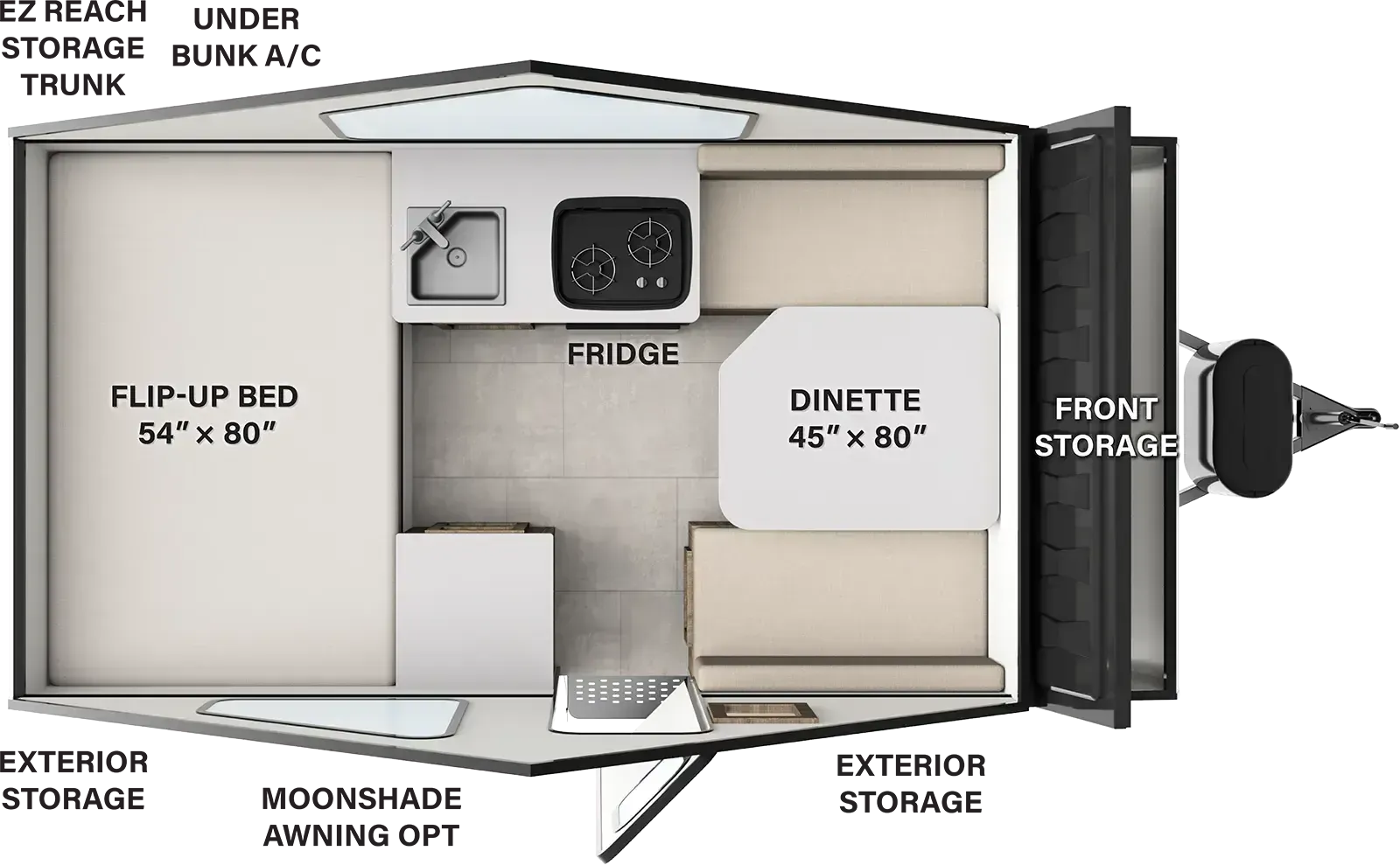 Forest River Rockwood Hard Side A122S floor plan