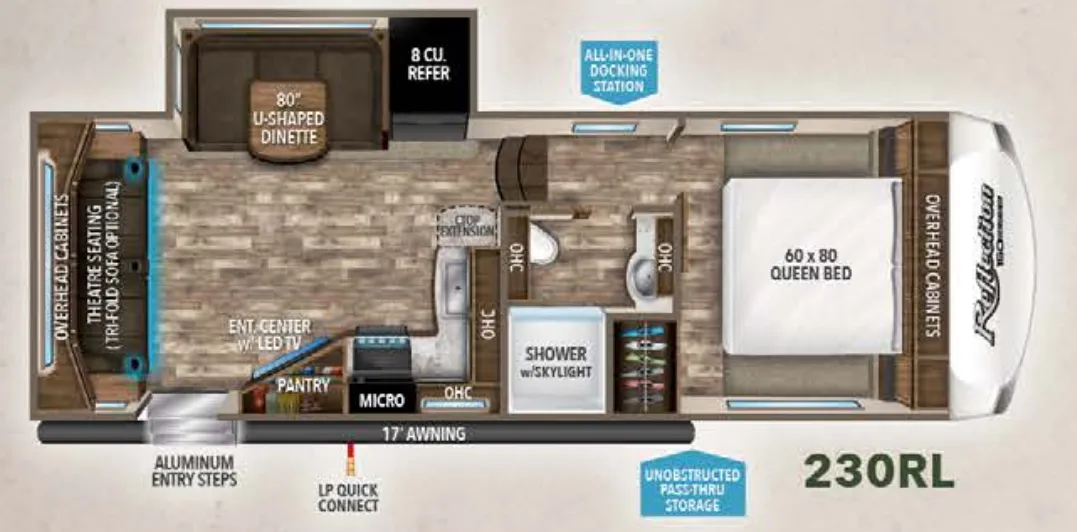 Grand Design Reflection 150 Series 230RL floor plan