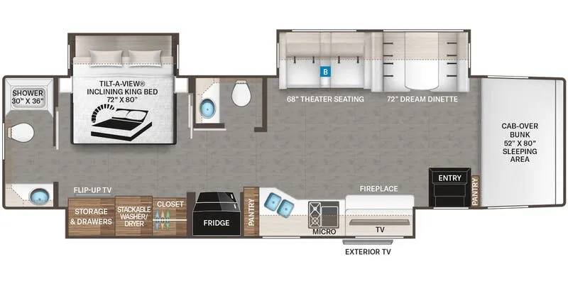 Thor Motor Coach Pasadena 38DA floor plan