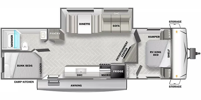 Forest River Wildwood X-Lite Select Southwest 278SS floor plan