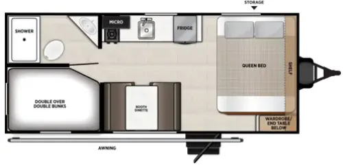 Forest River Salem FSX LE 174DBLE floor plan