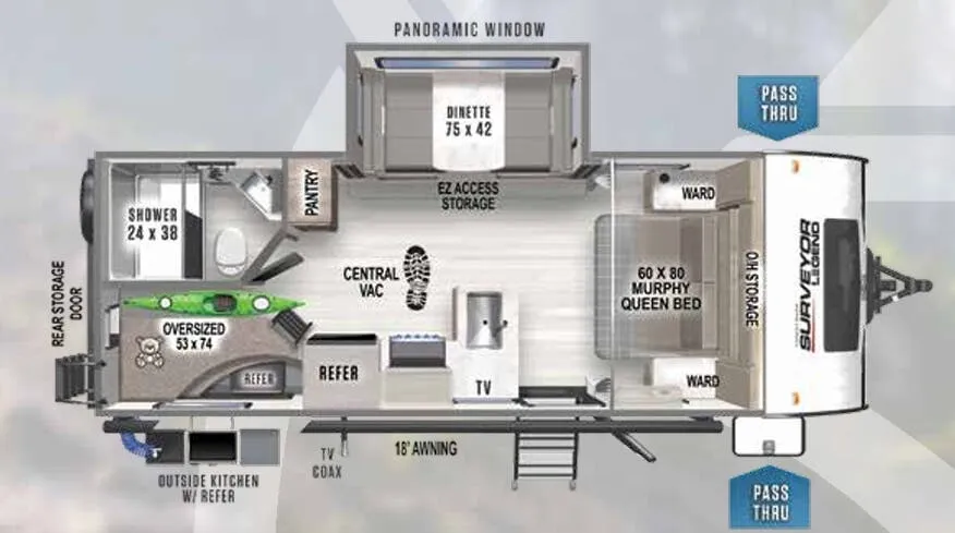 Forest River Surveyor Legend 240BHLE floor plan