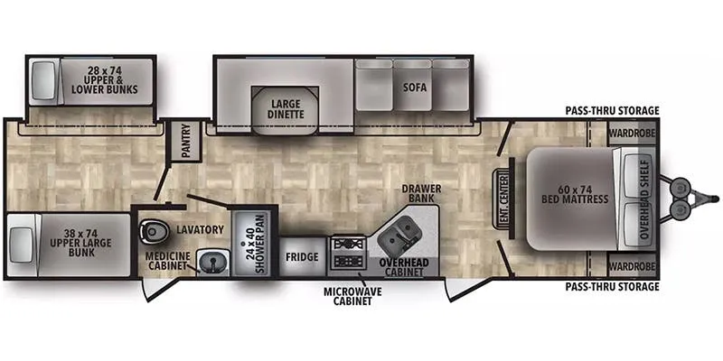 2023 Shasta RVs Shasta 32DS floor plan