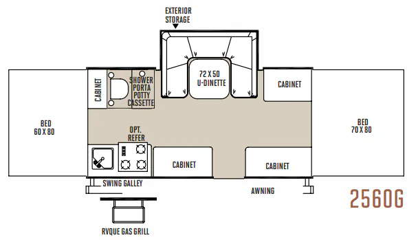 Forest River Rockwood Freedom 2560G floor plan