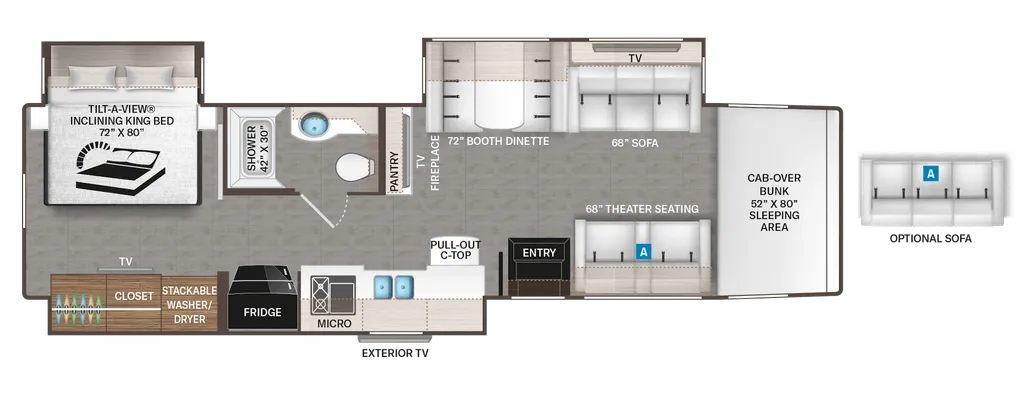 2026 Thor Motor Coach Pasadena SV 38FX floor plan