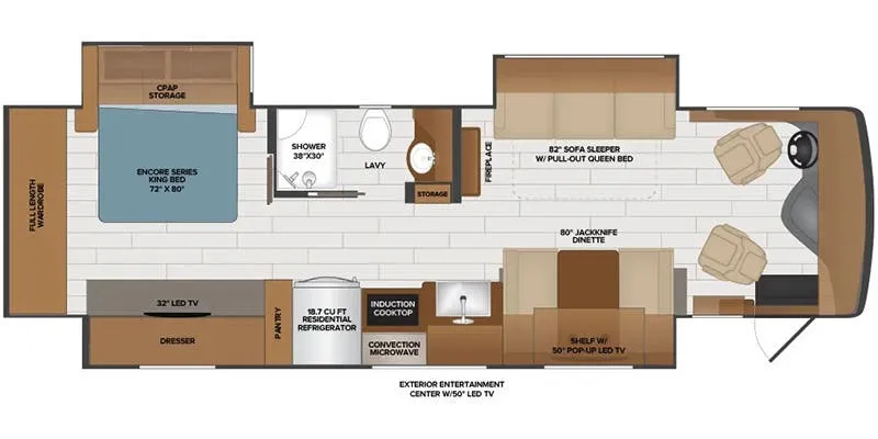 2022 Fleetwood Frontier 34GT floor plan