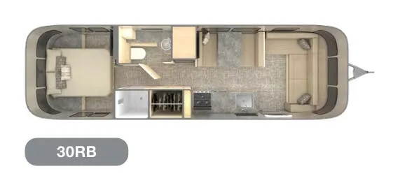 Airstream Flying Cloud 30RB floor plan