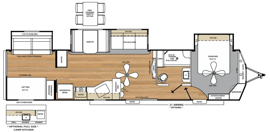 Coachmen Catalina Destination 40BHTS floor plan