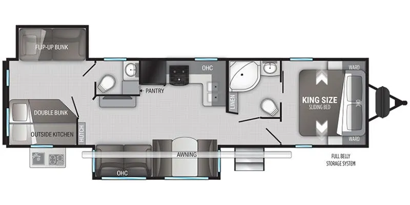 Cruiser RV Radiance R-32BH floor plan