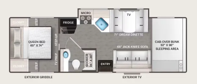 2026 Thor Motor Coach Geneva 28VT - Floor plan