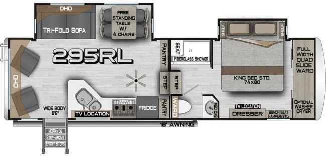 2026 Northwood Arctic Fox NXT 295RL floor plan