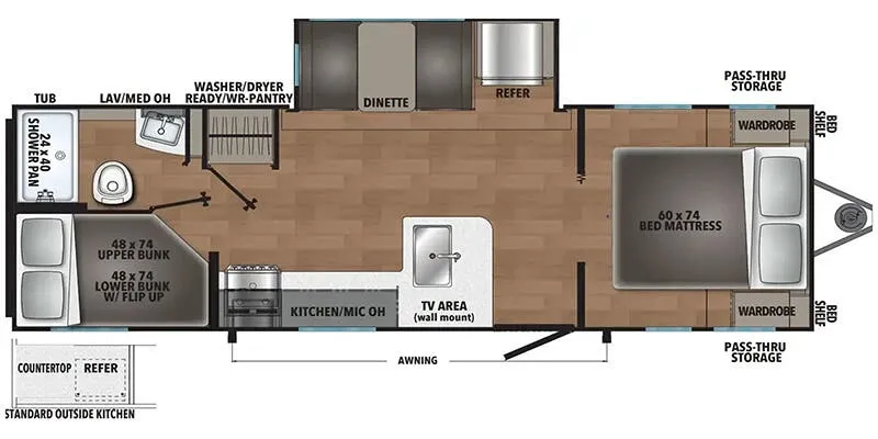 2025 Shasta RVs i-5 Edition 525BHS - Floor plan