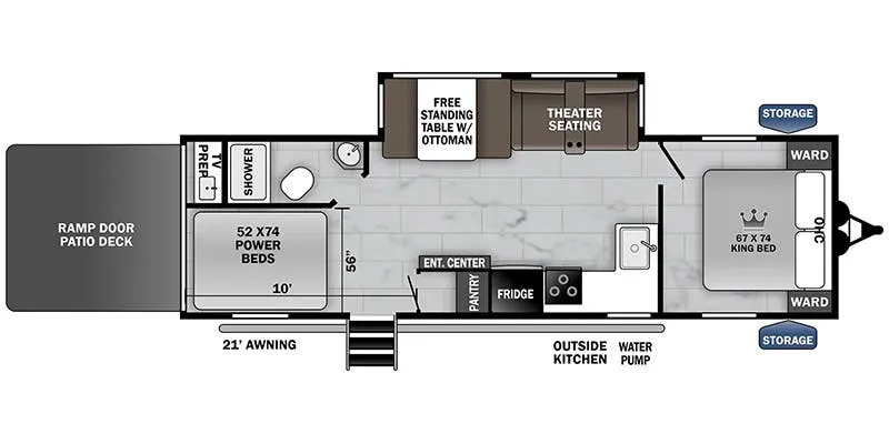 Forest River Cherokee Wolf Pack 27PACK10 floor plan