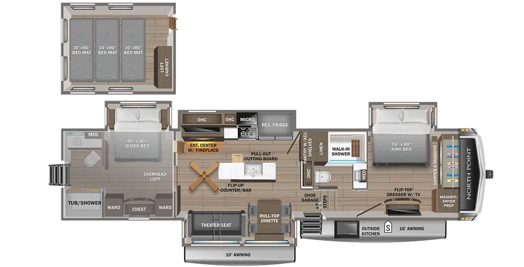 2025 Jayco North Point 390CKDS floor plan