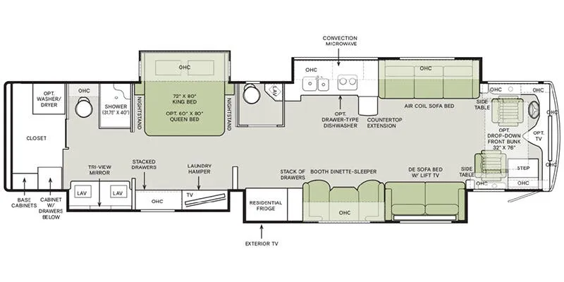 2026 Tiffin Phaeton 44 OH - Floor plan