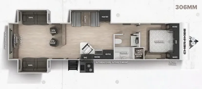 Forest River Cherokee 306MM floor plan