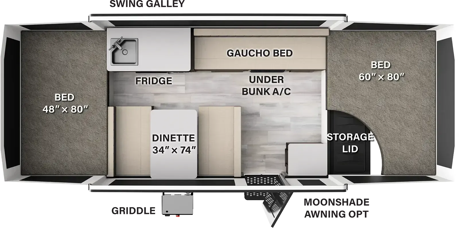 Forest River Flagstaff MAC 193MT floor plan