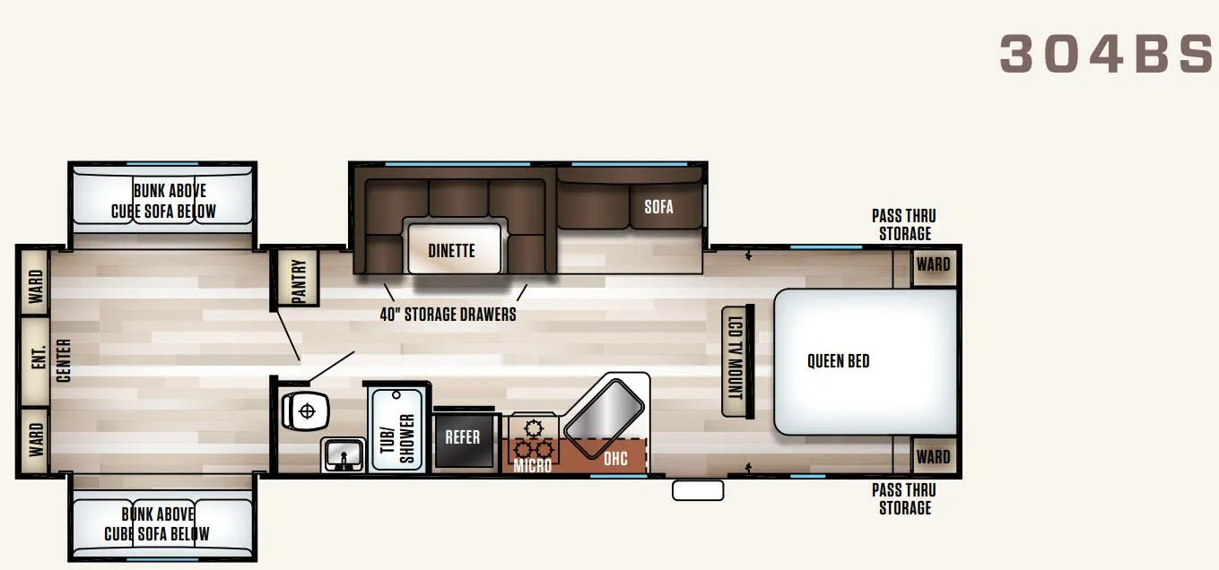 Forest River Cherokee Patriot Edition 304BS floor plan