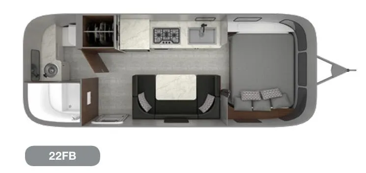 Airstream Caravel 22FB floor plan