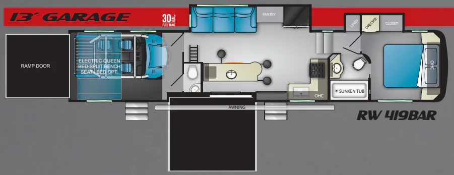 Heartland Road Warrior 419BAR floor plan