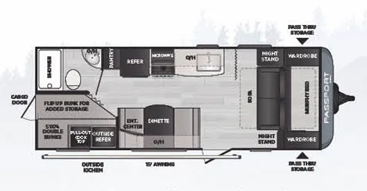Keystone Passport SL Series 219BH floor plan