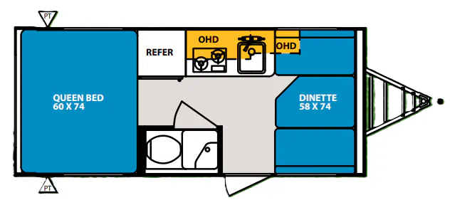 Forest River R-Pod RP-171 floor plan