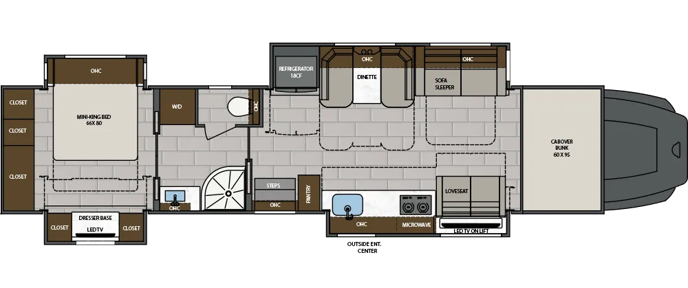 Renegade RV Classic 45CRS floor plan