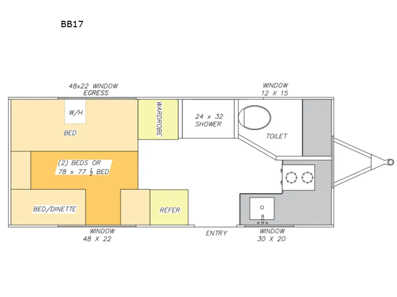 2026 Modern Buggy Trailers Big Buggy BB17 - Floor plan