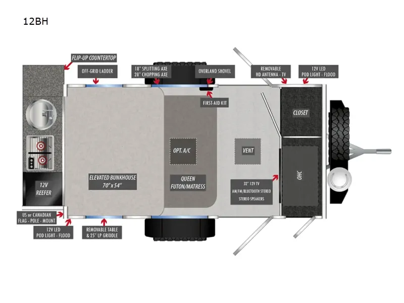 2025 Encore RV ROG 12BH floor plan