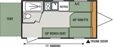 K-Z Sportsmen Classic 150RBT floor plan