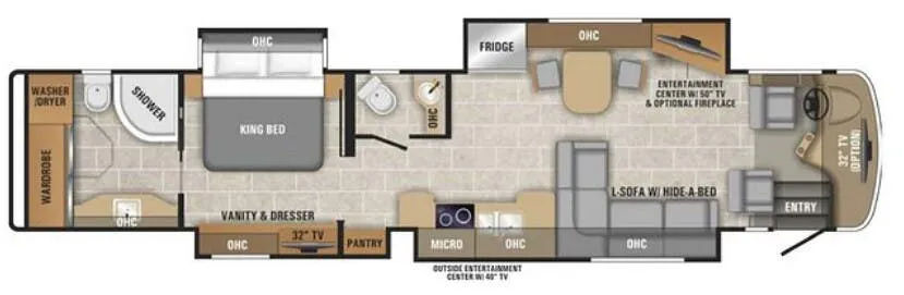 Entegra Coach Insignia 44B floor plan