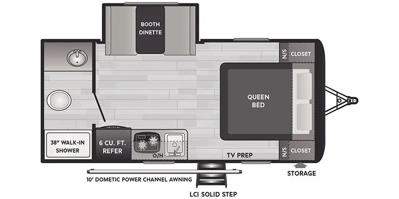 2022 Keystone Hideout 179RB - Floor plan