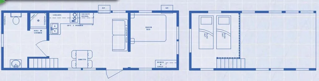 Canterbury RV Deluxe Cabins CC-33SHL floor plan