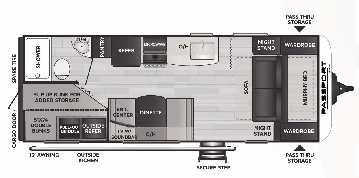 Keystone Passport SL Series 219BH floor plan