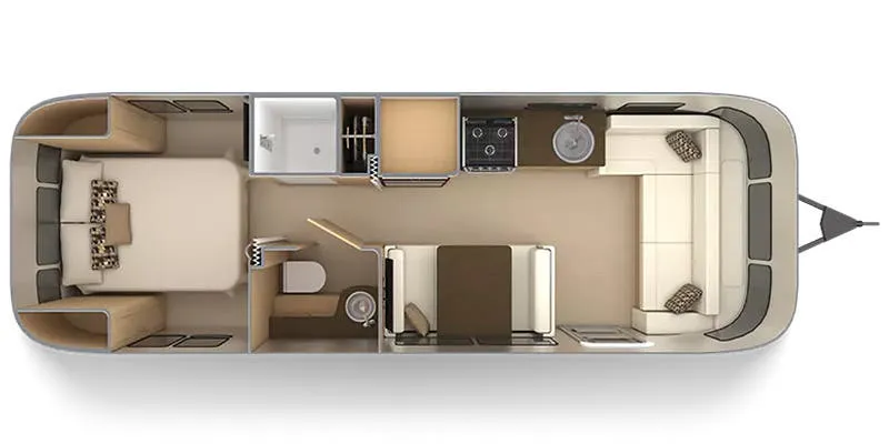 2021 Airstream Flying Cloud 28RB - Floor plan