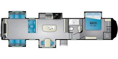2019 Heartland Bighorn 3970RD - Floor plan