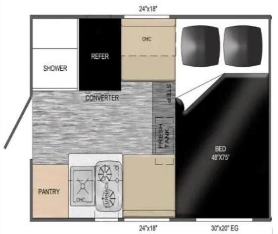 Travel Lite Up Country 550U-XS floor plan