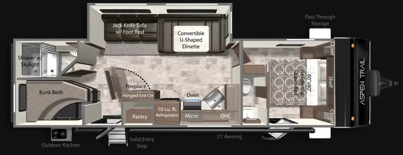 Dutchmen Aspen Trail 3020BHS floor plan