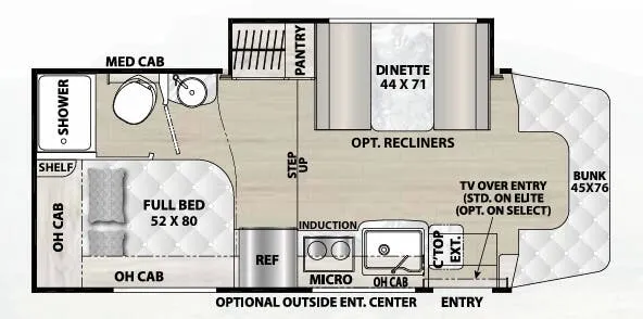 2024 Coachmen Prism Select 24CBS - Floor plan