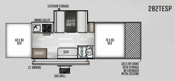 Forest River Rockwood Extreme Sports Package 282TESP floor plan