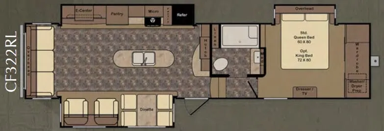CrossRoads Cruiser CF322RL floor plan