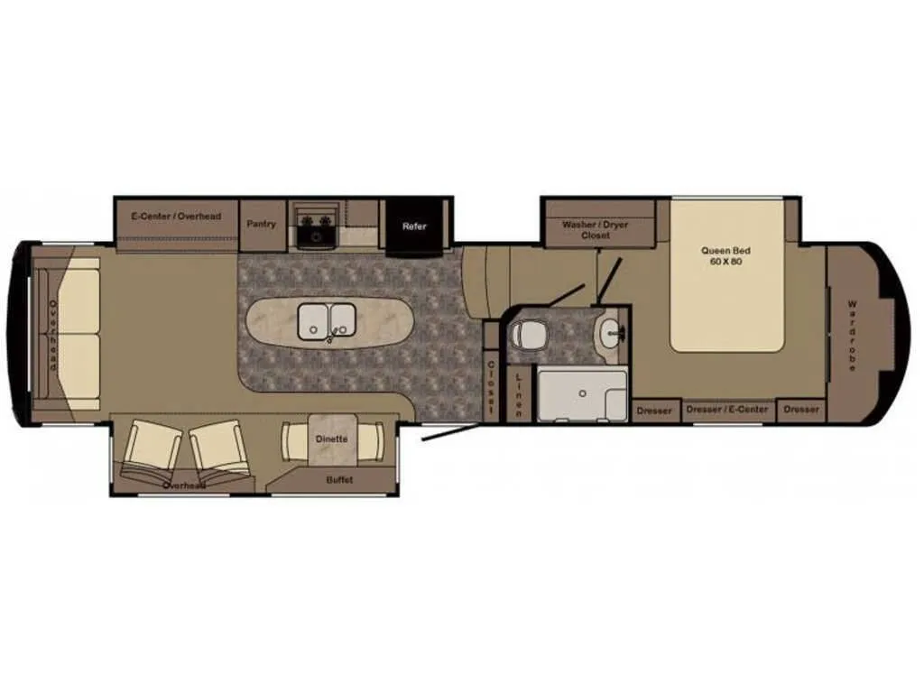 2017 Keystone Montana 36RL floor plan