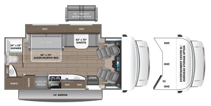 Entegra Coach Qwest SE 24R USA floor plan