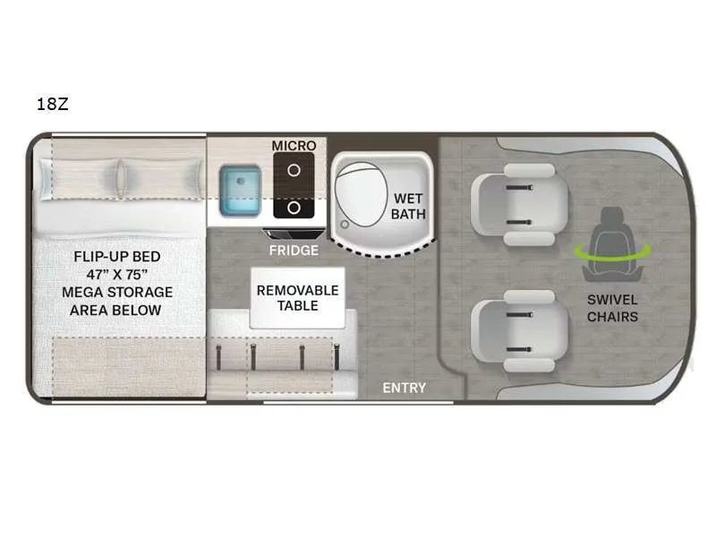 2026 Thor Motor Coach Scope Sport 18Z floor plan