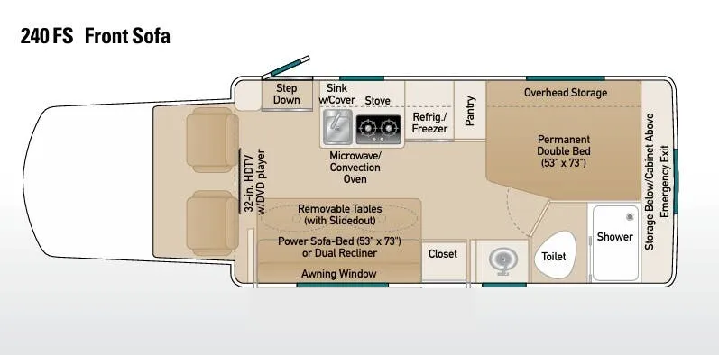 Coach House Platinum II 240 FS floor plan