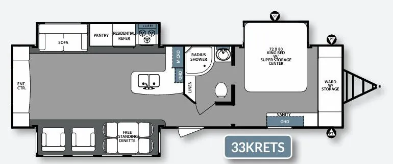 Forest River Surveyor 33KRETS floor plan