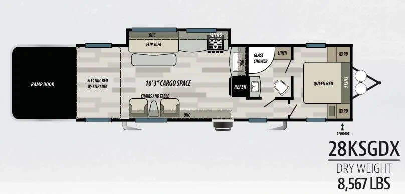 Forest River Shockwave 28KSGDX floor plan