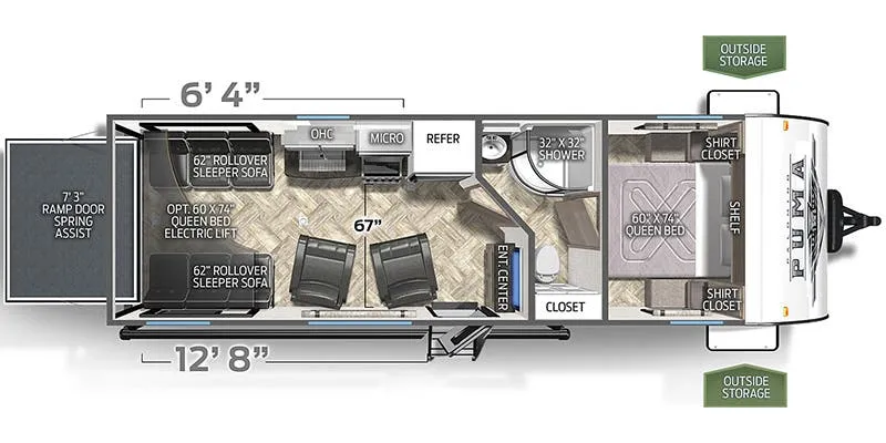 Palomino Puma XLE Lite 24FBC floor plan